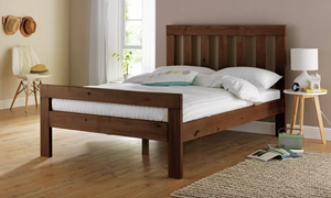 Home Chile Double Wooden Bed Frame - Dark Wood 14986371