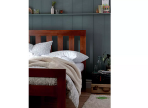 Home Chile Double Wooden Bed Frame - Dark Wood 14986371