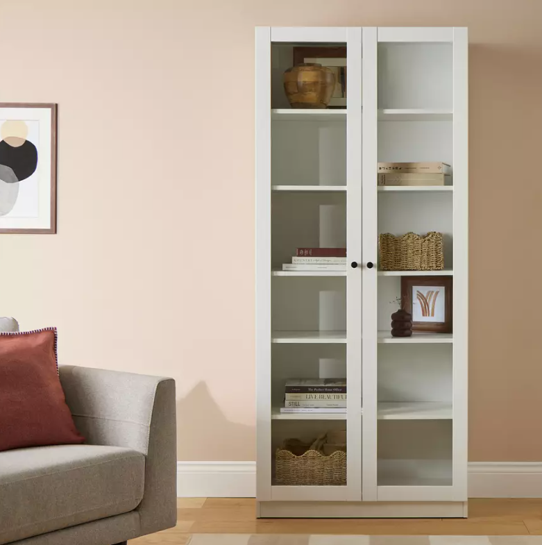 Home Carla 2 Door Display Cabinet - White 17632495