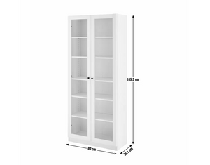 Home Carla 2 Door Display Cabinet - White 17632495