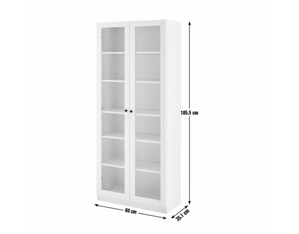 Home Carla 2 Door Display Cabinet - White 17632495