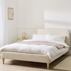 Home Mya Kingsize Fabric Bed Frame - Natural 17292873
