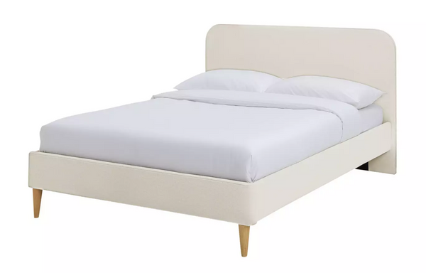 Home Mya Kingsize Fabric Bed Frame - Natural 17292873
