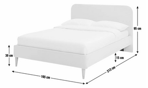 Home Mya Kingsize Fabric Bed Frame - Natural 17292873