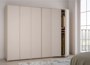 Lisson 6 Door Wardrobe - Oatmeal W9ZGW