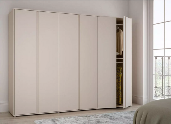 Lisson 6 Door Wardrobe - Oatmeal W9ZGW