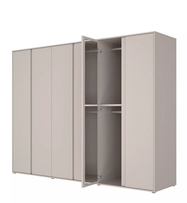 Lisson 6 Door Wardrobe - Oatmeal W9ZGW