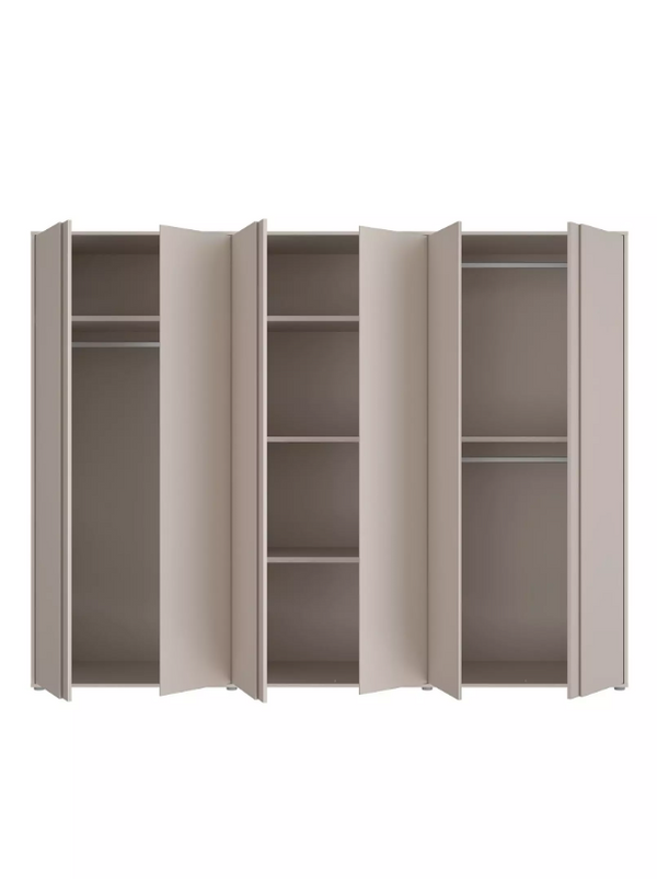 Lisson 6 Door Wardrobe - Oatmeal W9ZGW