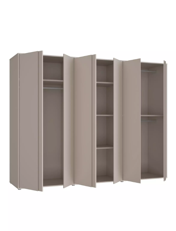 Lisson 6 Door Wardrobe - Oatmeal W9ZGW