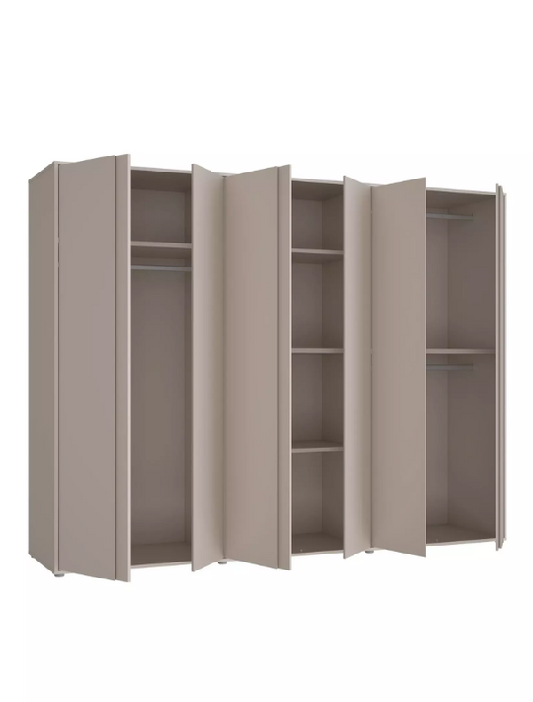 Lisson 6 Door Wardrobe - Oatmeal W9ZGW