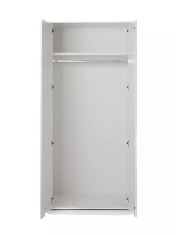 Lisson 2 Door Wardrobe - White VKM64
