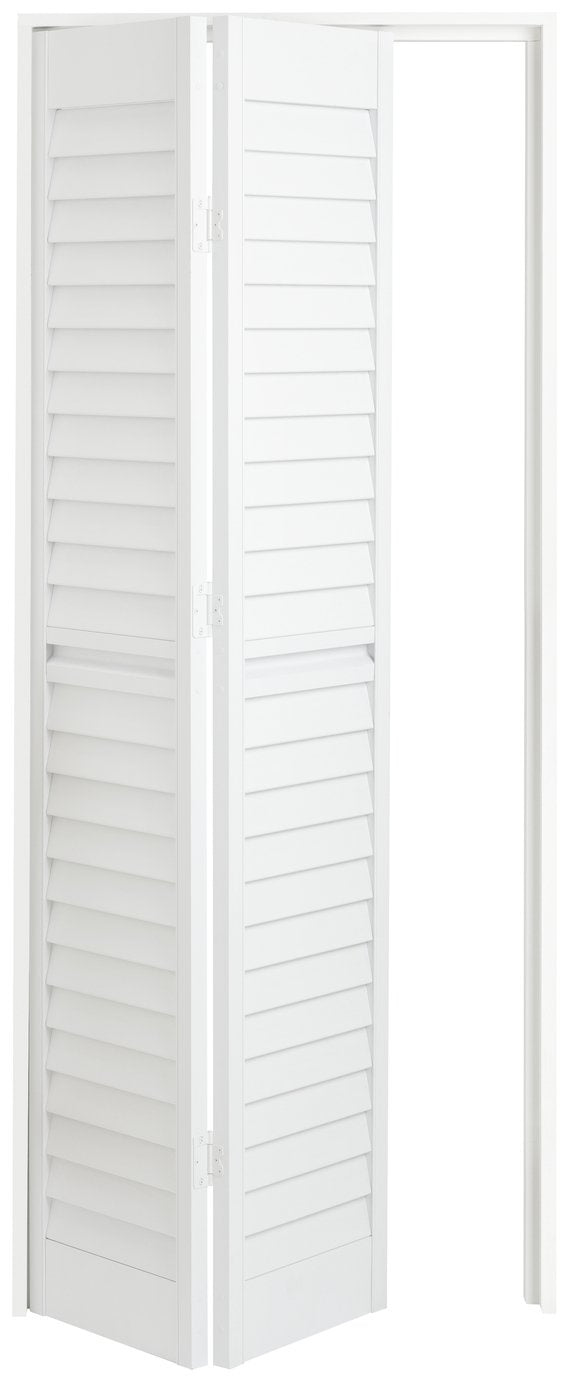 Shutter Effect Bi-Folding White Folding Door 17560938