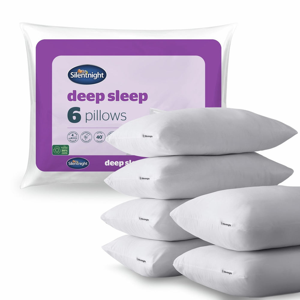 Silentnight Deep Sleep Medium Support Pillow - 6 Pack 11156166