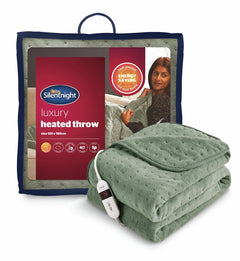 Silentnight Luxury Heated Throw - Sage Green 17700516
