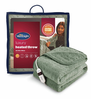 Silentnight Luxury Heated Throw - Sage Green 17700516