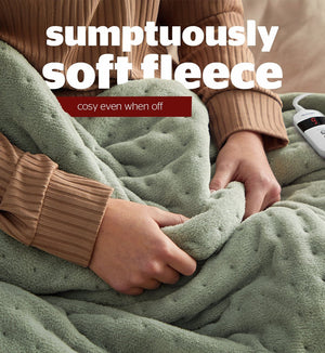 Silentnight Luxury Heated Throw - Sage Green 17700516