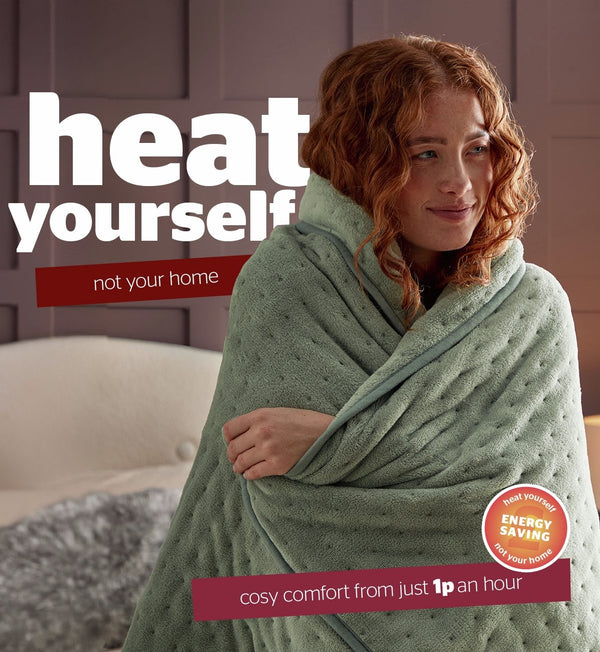 Silentnight Luxury Heated Throw - Sage Green 17700516