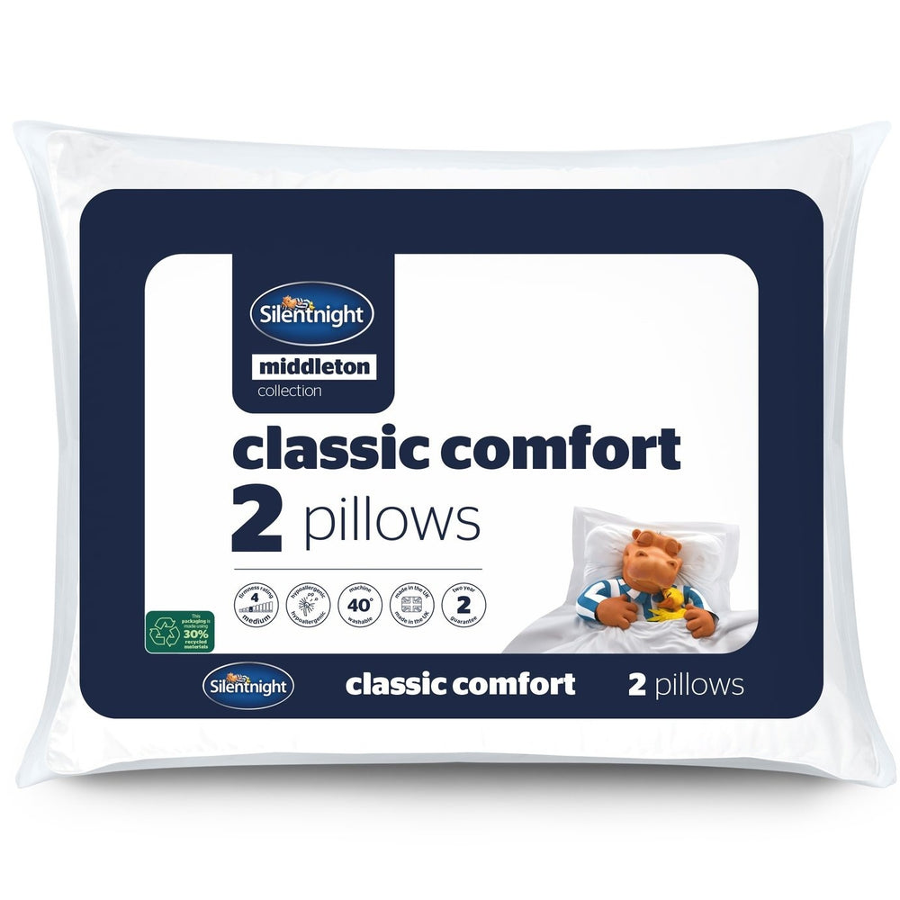Silentnight Middleton Classic Comfort Medium Pillow - 2 Pack 13939996