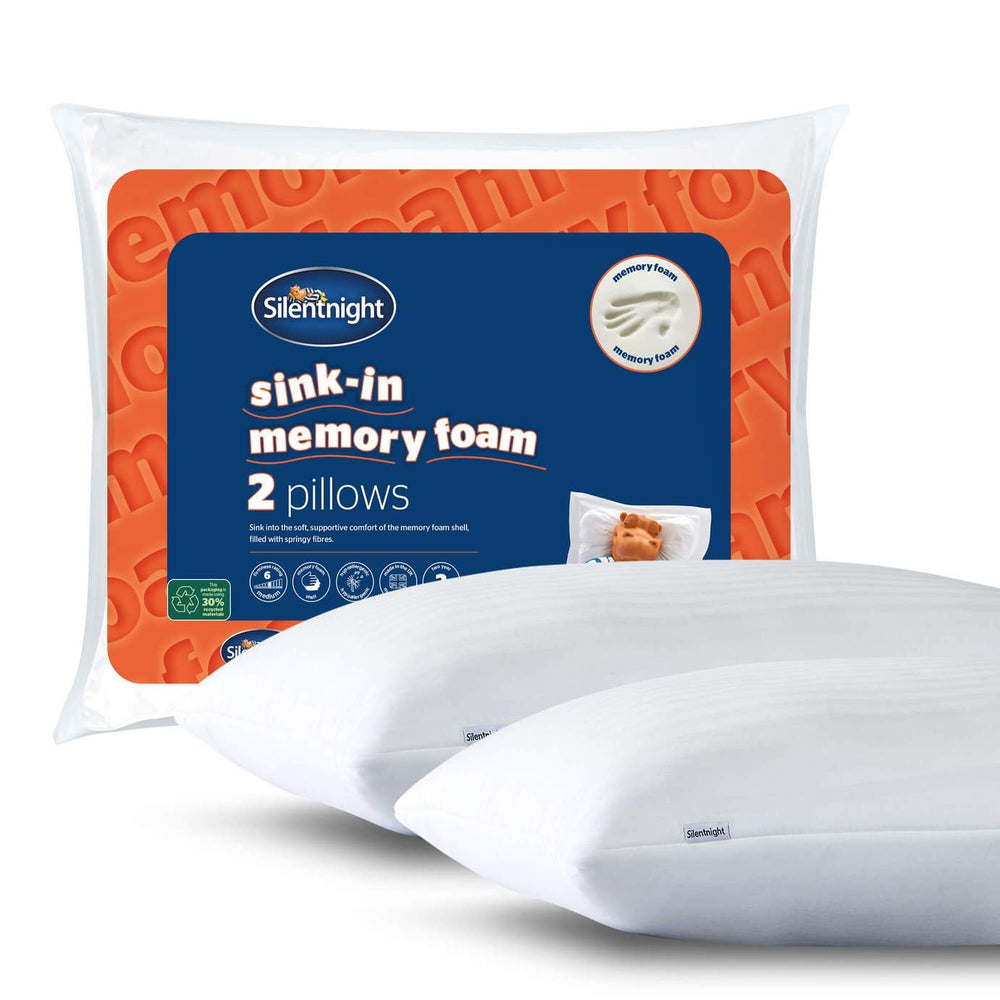 Silentnight Sink-In Memory Foam Medium Pillow 2-Pack 16182166