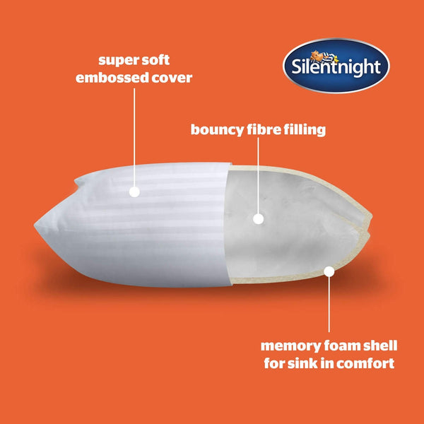 Silentnight Sink-In Memory Foam Medium Pillow 2-Pack 16182166