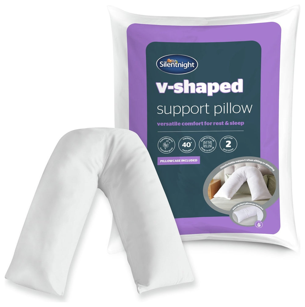 Silentnight V-Shaped Support Pillow with Pillowcase 17629783