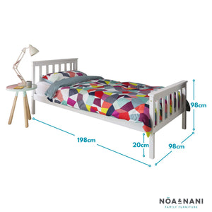 Dorset Single Bed - White