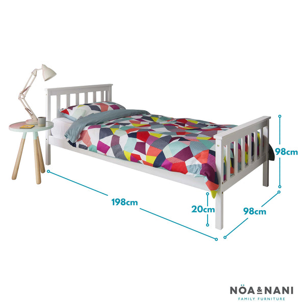 Dorset Single Bed - White