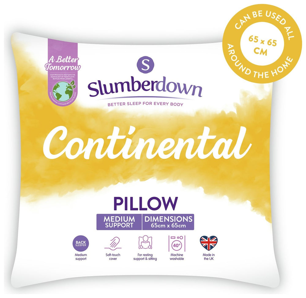 Slumberdown Continental Square Medium Pillow 11256578