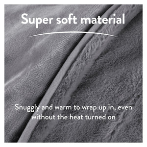 Slumberdown Elegantly Warm Luxury Heated Throw - Charcoal 13348910