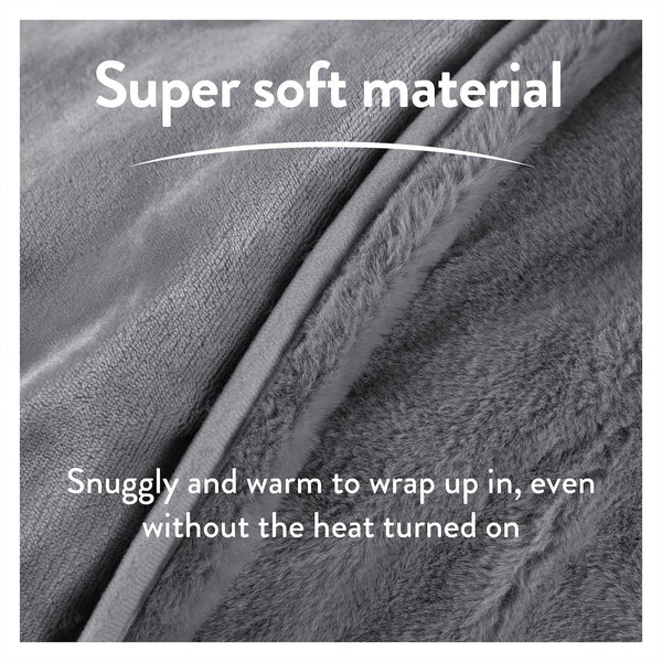 Slumberdown Elegantly Warm Luxury Heated Throw - Charcoal 13348910