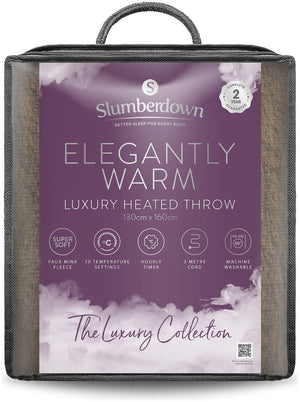 Slumberdown Elegantly Warm Luxury Heated Throw - Natural 13129744