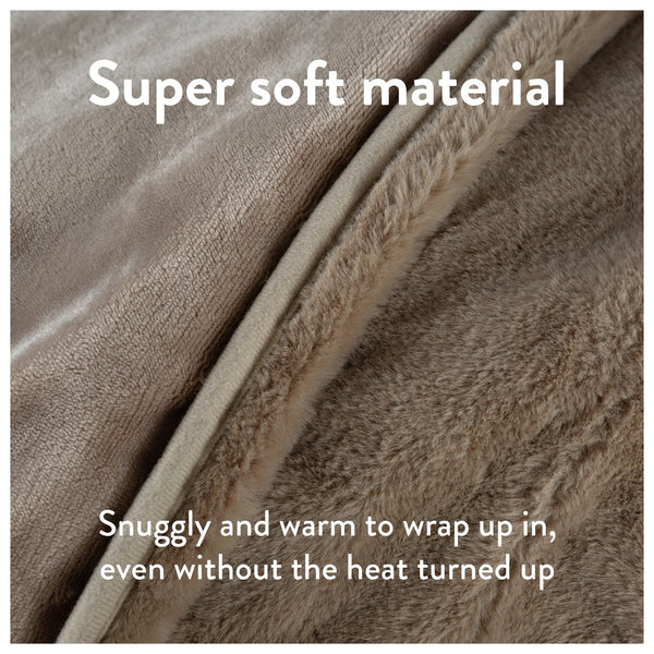 Slumberdown Elegantly Warm Luxury Heated Throw - Natural 13129744