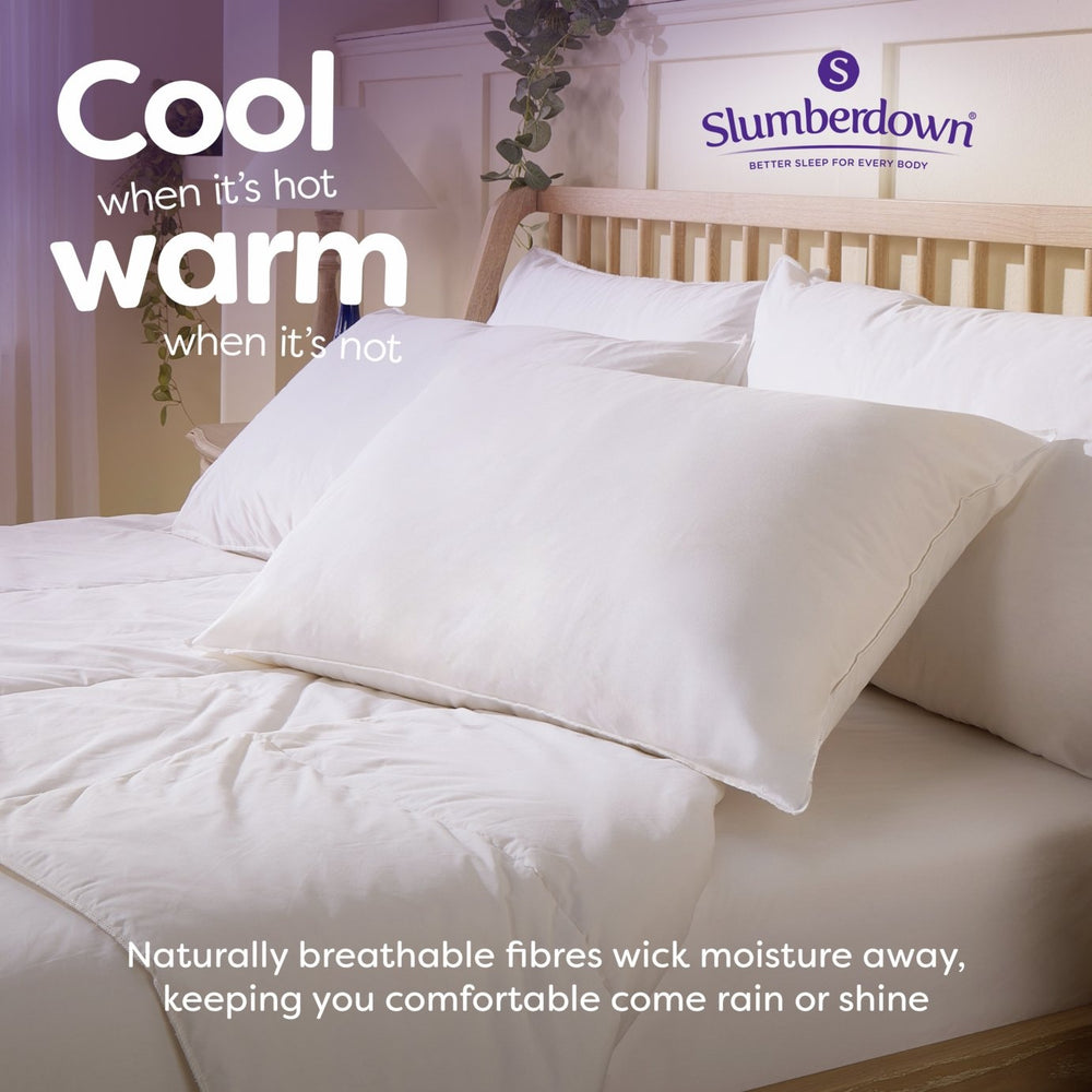 Slumberdown Wonderful Wool Medium Support Pillow - Single 13153844