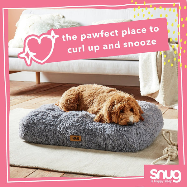 Snug Super Fluffy Pet Bed Grey-Extra Large 15644382