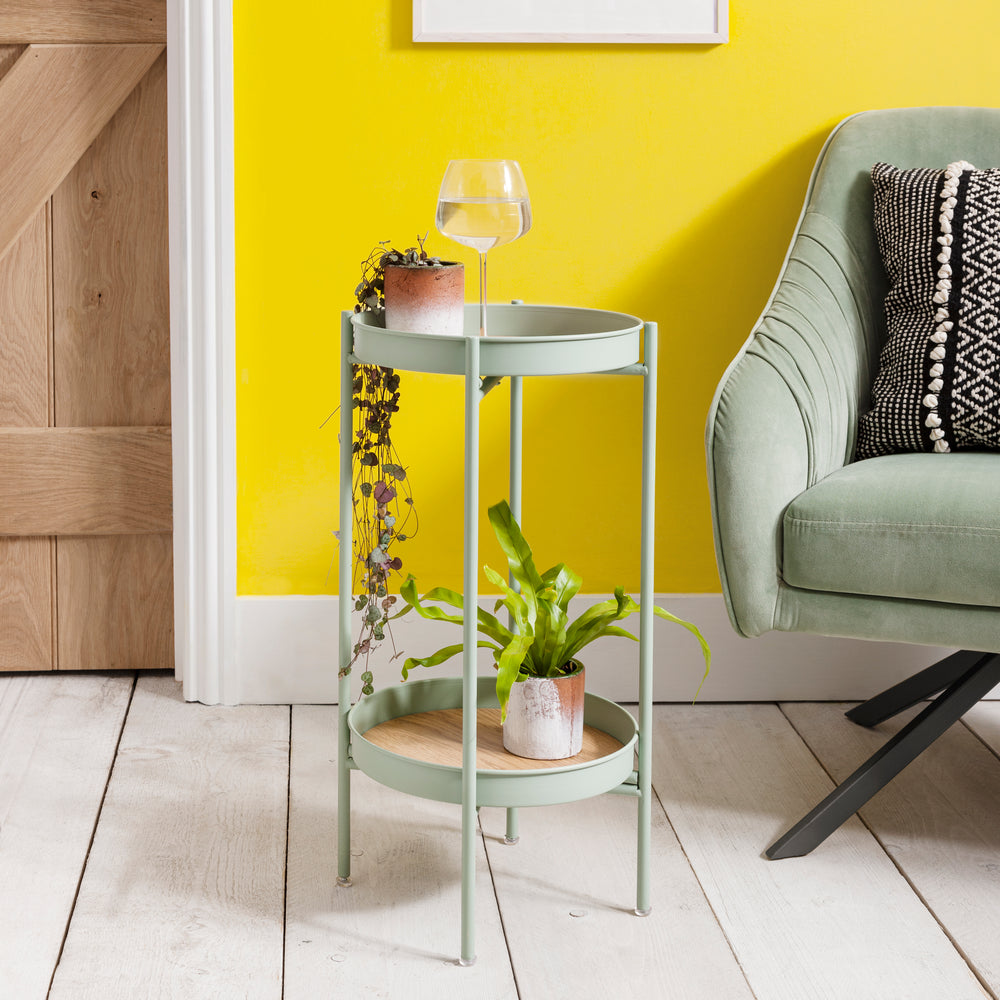 Small Double Side Table in Green