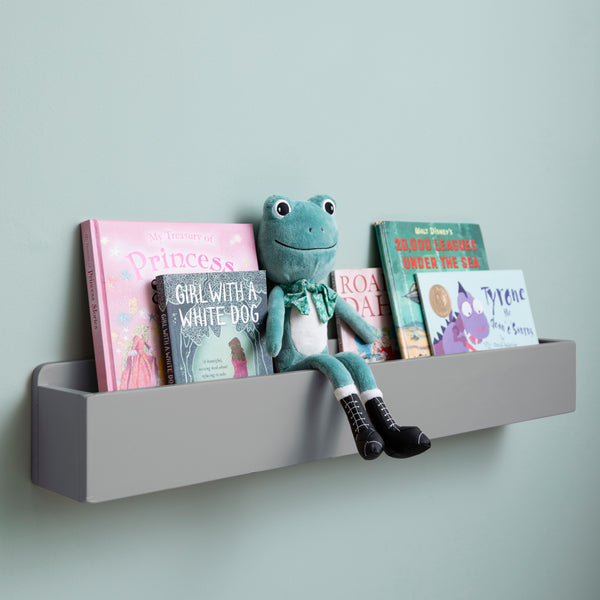 Grey Floating Storage Shelf