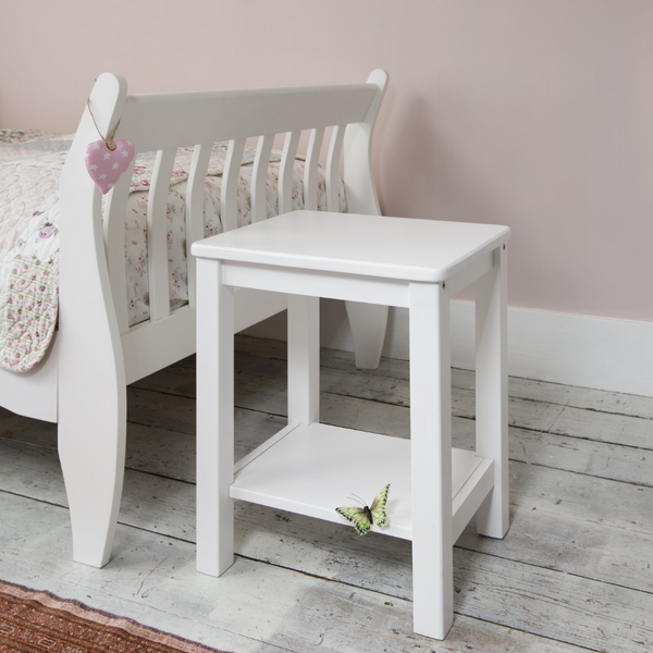 White Bedside Table