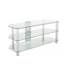 AVF Clear Glass Up to 55 Inch TV Stand - Silver 17121762