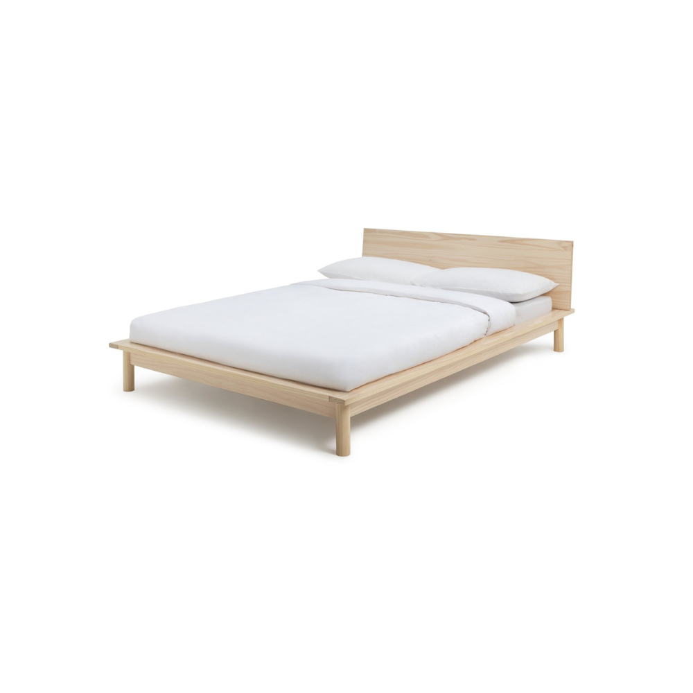 Habitat Akio Double Wooden Platform Bed Frame - Natural 12010012