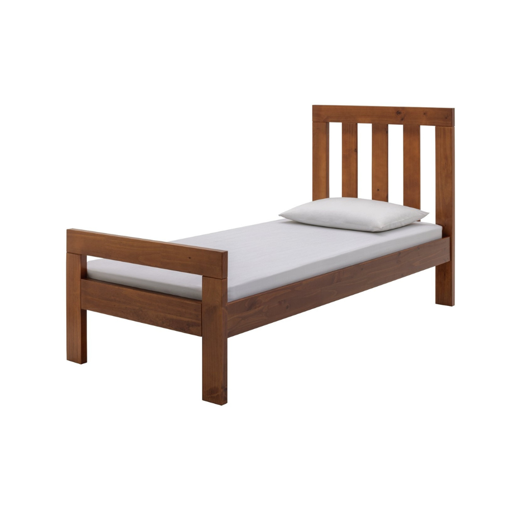 Chile Single Wooden Bed Frame - Dark Wood 14821254