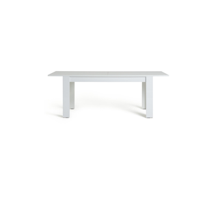 White gloss extending 8 seater dining table