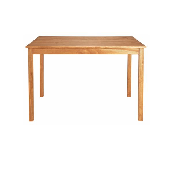 Solid wood dining table and 4 chairs in natural finish
