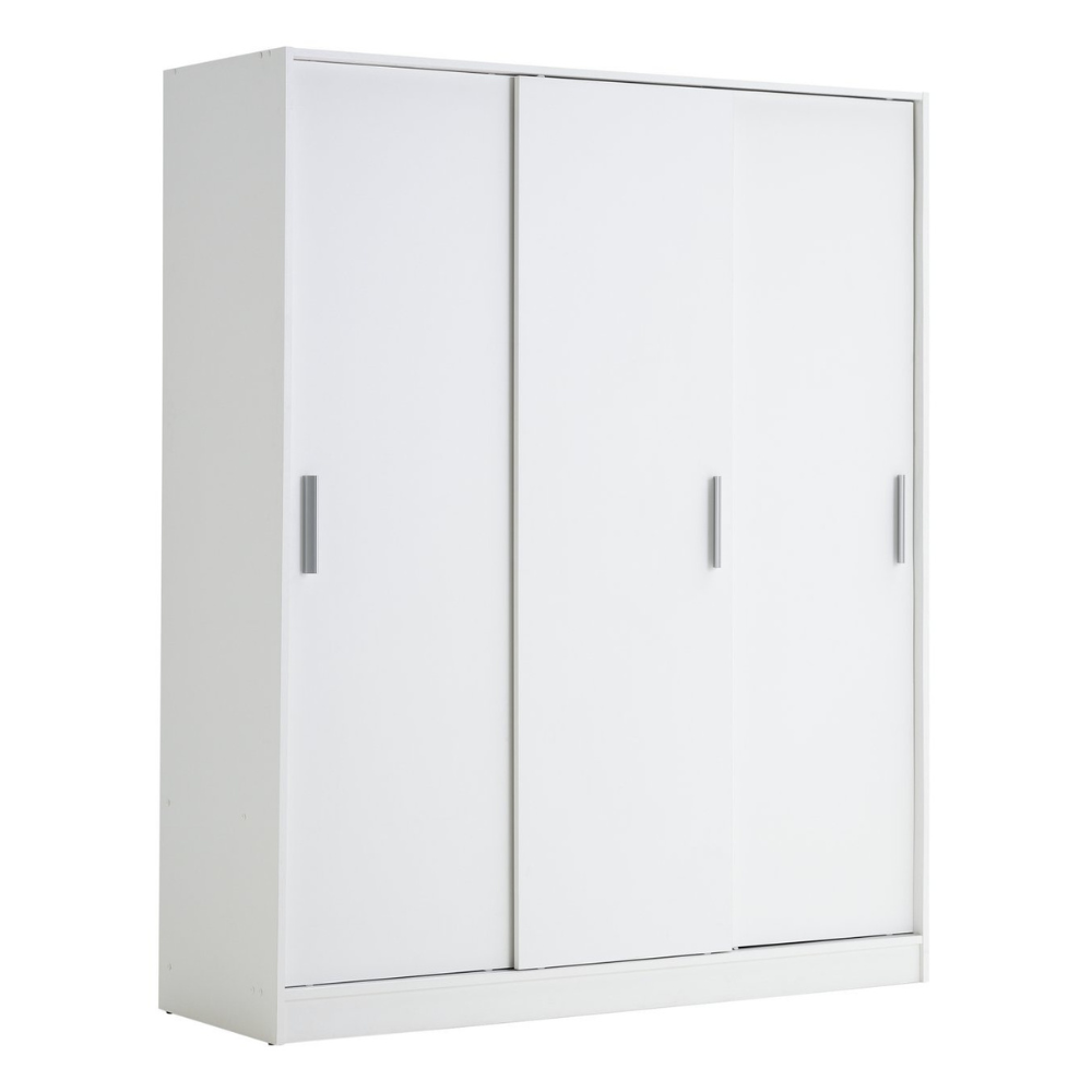 Nova 3 Door Sliding Wardrobe - White 17142277