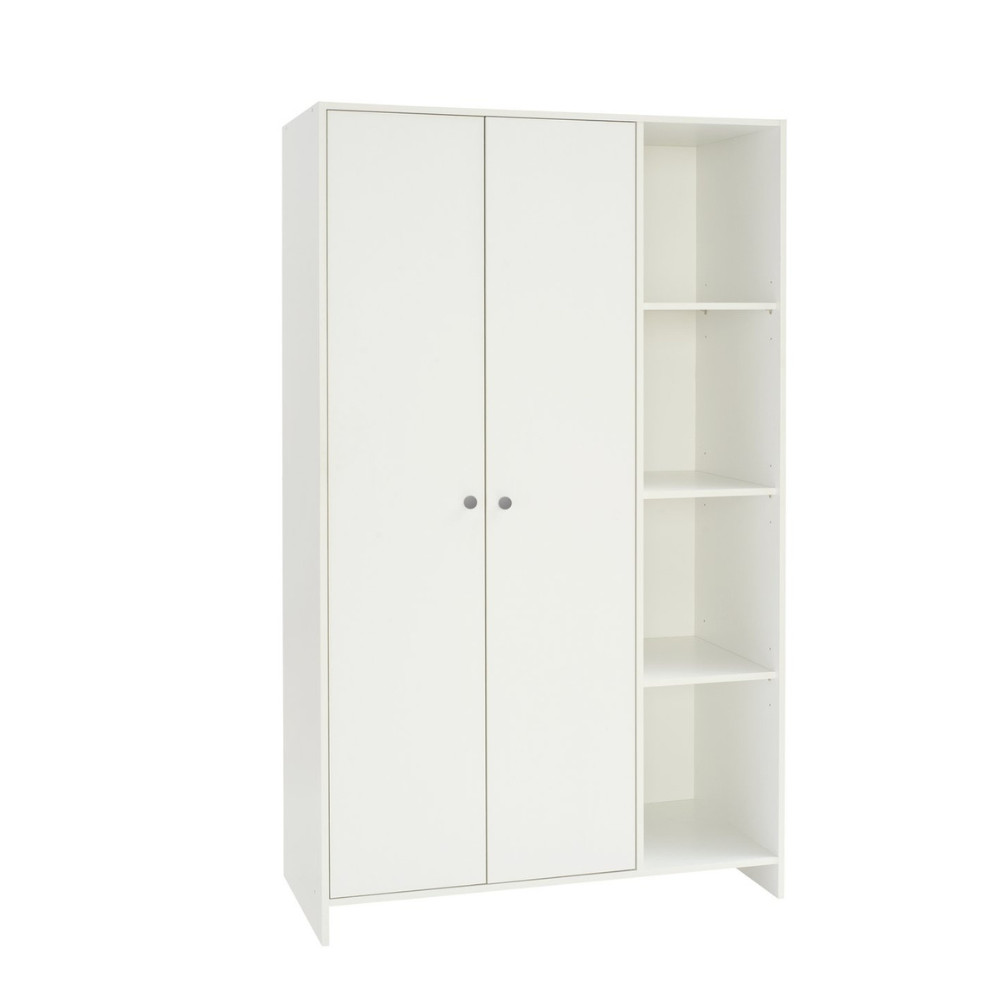 Seville 2 Door Open Shelf Wardrobe - White 17911972