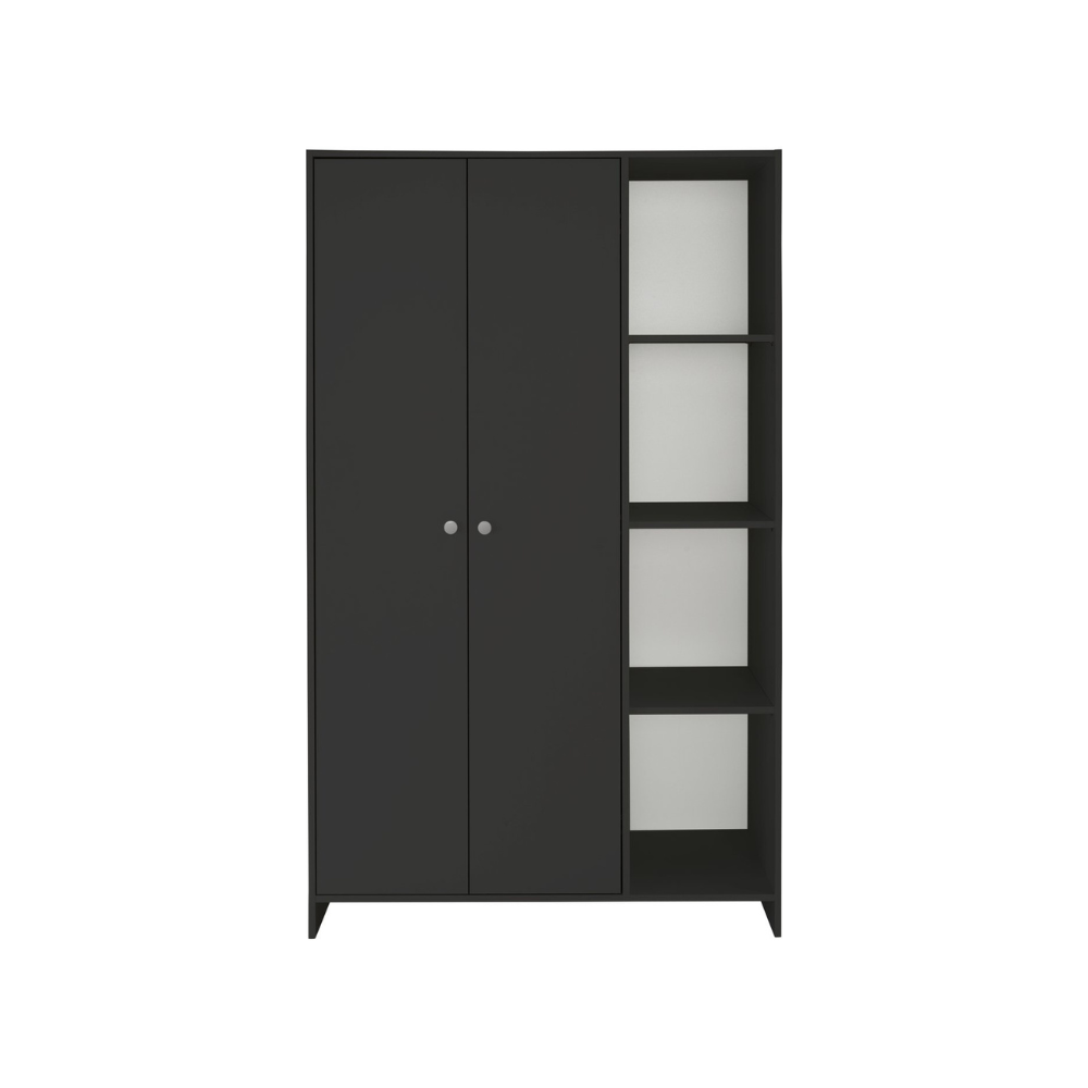 Seville 2 Door Open Shelf Wardrobe - Anthracite 14339533