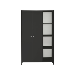 Seville 2 Door Open Shelf Wardrobe - Anthracite 14339533