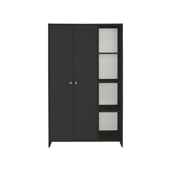 Seville 2 Door Open Shelf Wardrobe - Anthracite 14339533