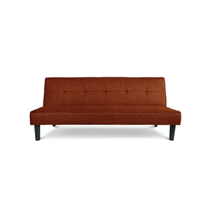 Patsy rust 2 seater clic clac sofa bed in fabric