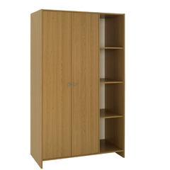 Seville 2 Door Open Shelf Wardrobe - Oak Effect 17637218