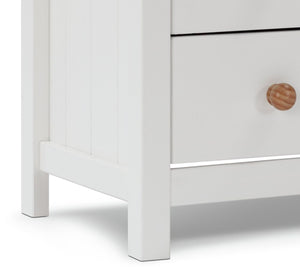 Scandinavia 3 Drawer Bedside Table - Pine & White 17911673